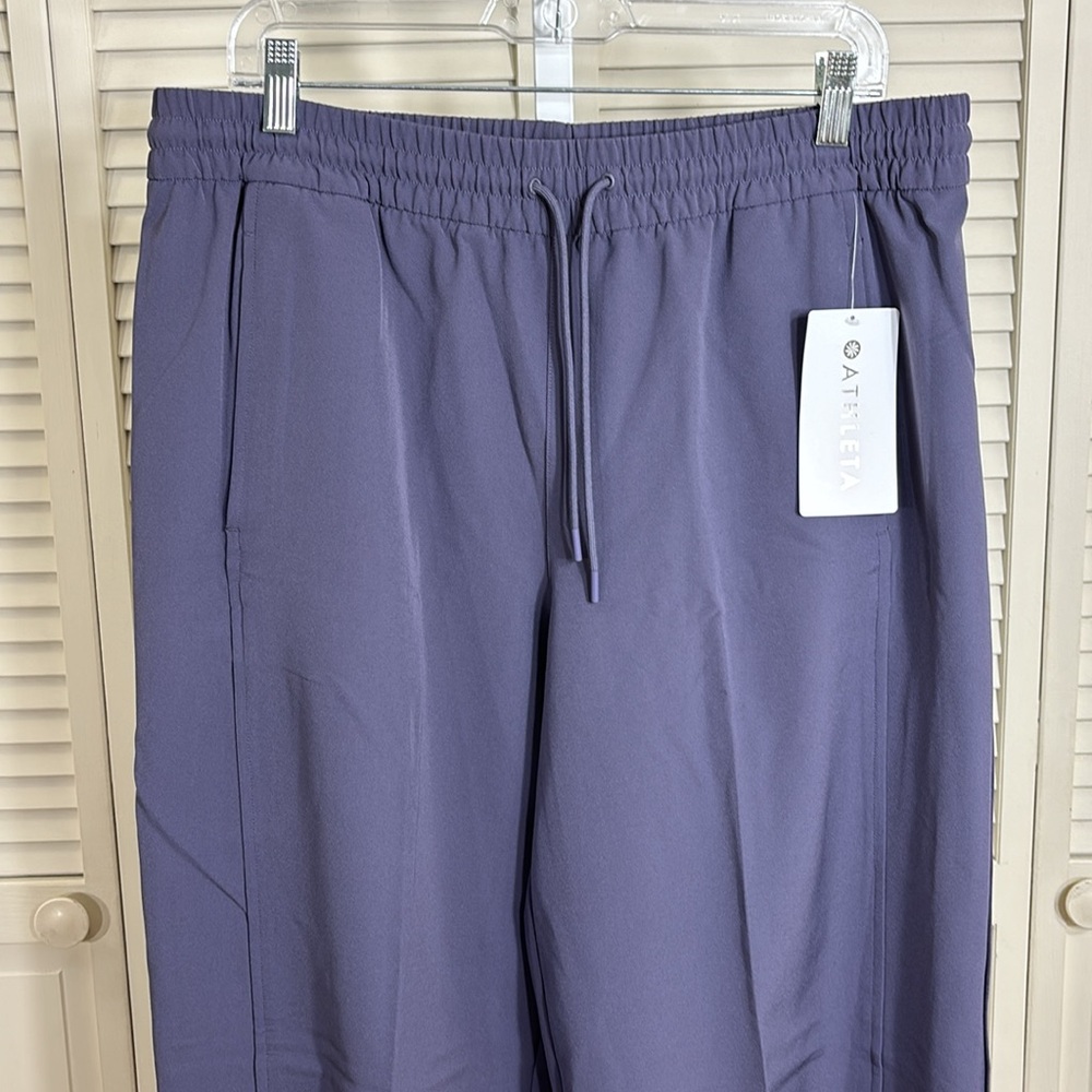 NWT Athleta Stride Pants Nightfall Purple Wide Leg Women's Large - Picture 6 of 14